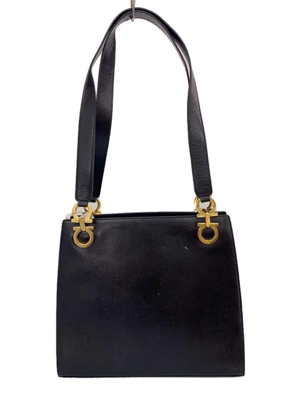 Salvatore Ferragamo Gancini Shoulder Bag Black